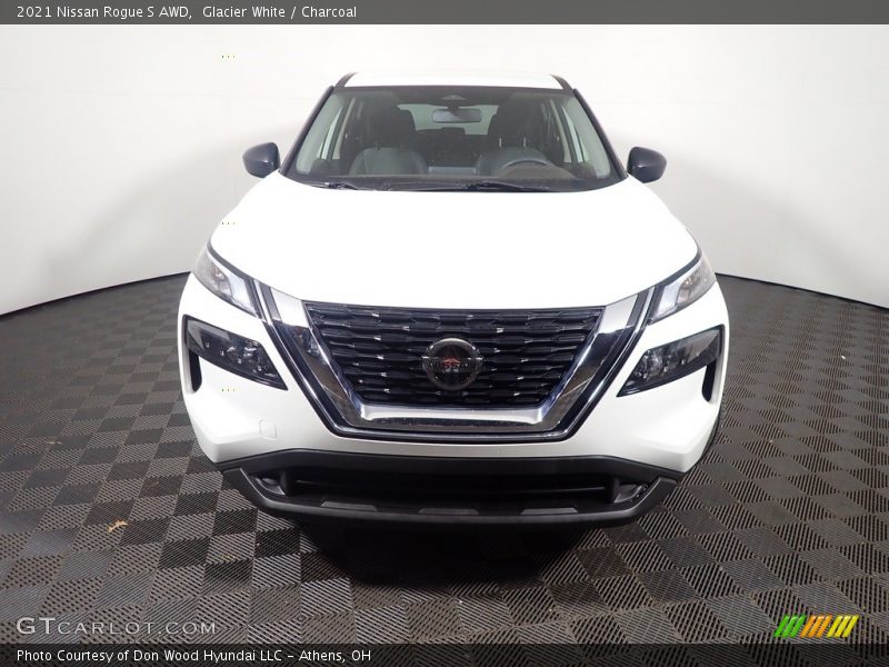Glacier White / Charcoal 2021 Nissan Rogue S AWD