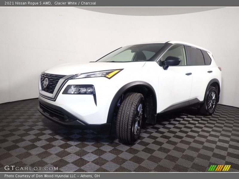 Glacier White / Charcoal 2021 Nissan Rogue S AWD