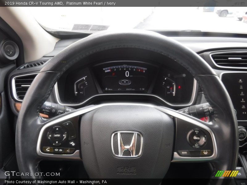 Platinum White Pearl / Ivory 2019 Honda CR-V Touring AWD