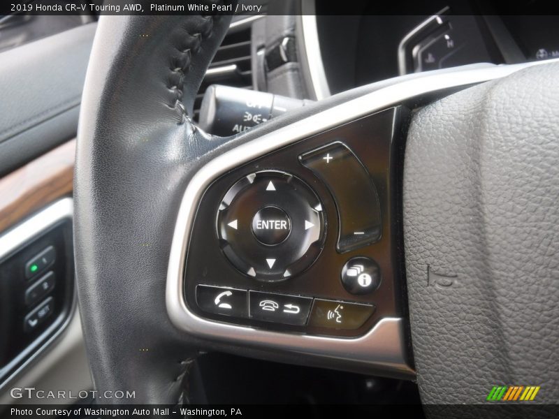 Platinum White Pearl / Ivory 2019 Honda CR-V Touring AWD