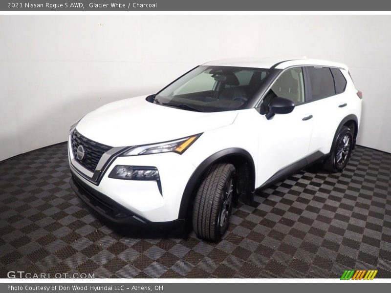 Glacier White / Charcoal 2021 Nissan Rogue S AWD