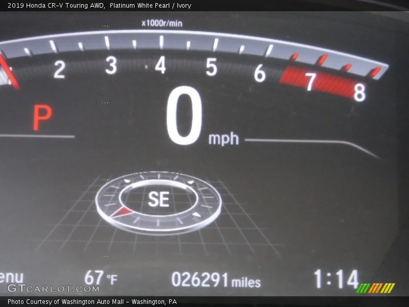 Platinum White Pearl / Ivory 2019 Honda CR-V Touring AWD