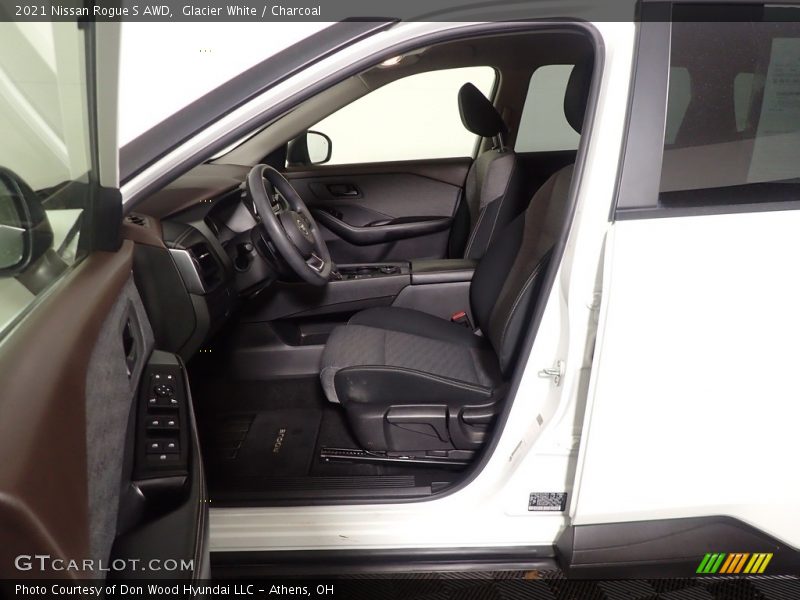 Glacier White / Charcoal 2021 Nissan Rogue S AWD