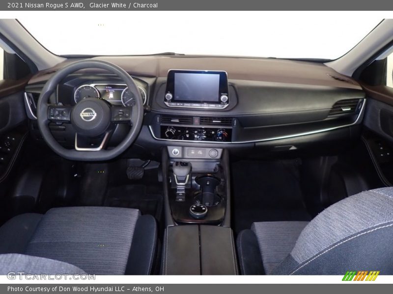 Glacier White / Charcoal 2021 Nissan Rogue S AWD