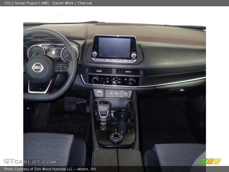 Glacier White / Charcoal 2021 Nissan Rogue S AWD