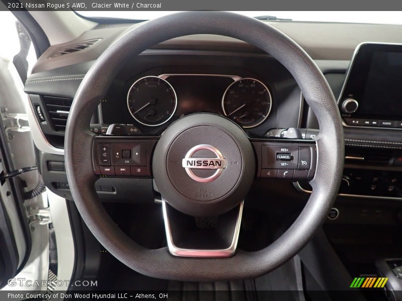 Glacier White / Charcoal 2021 Nissan Rogue S AWD