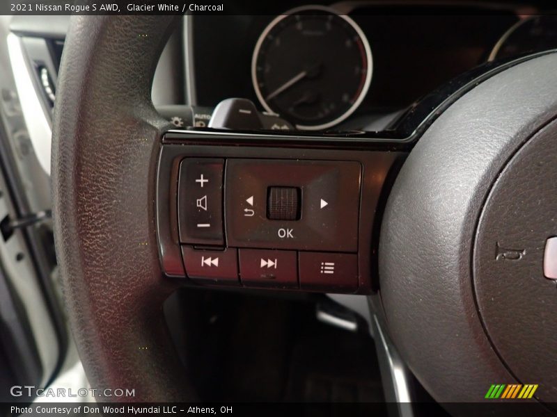 Glacier White / Charcoal 2021 Nissan Rogue S AWD
