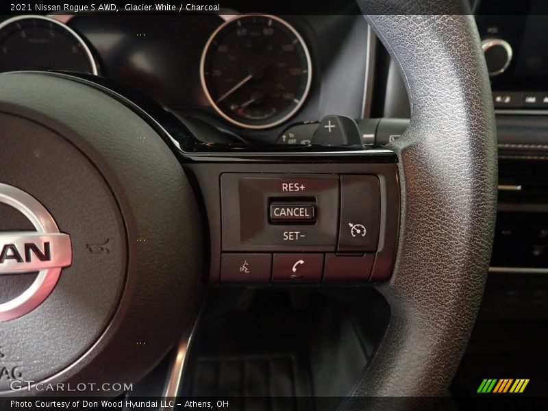 Glacier White / Charcoal 2021 Nissan Rogue S AWD