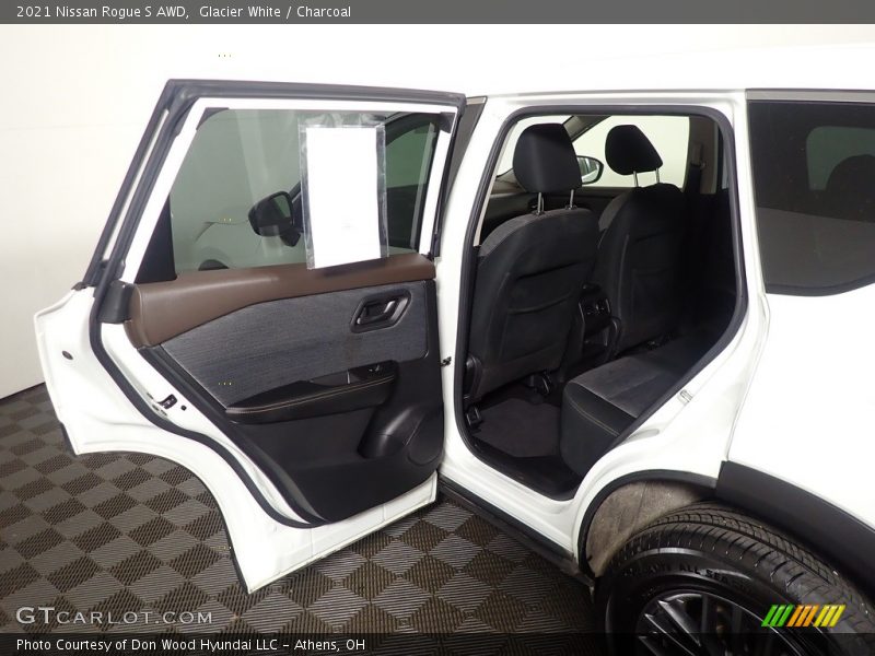 Glacier White / Charcoal 2021 Nissan Rogue S AWD