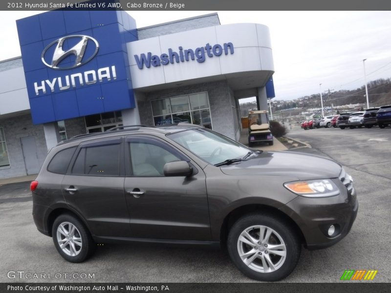 Cabo Bronze / Beige 2012 Hyundai Santa Fe Limited V6 AWD