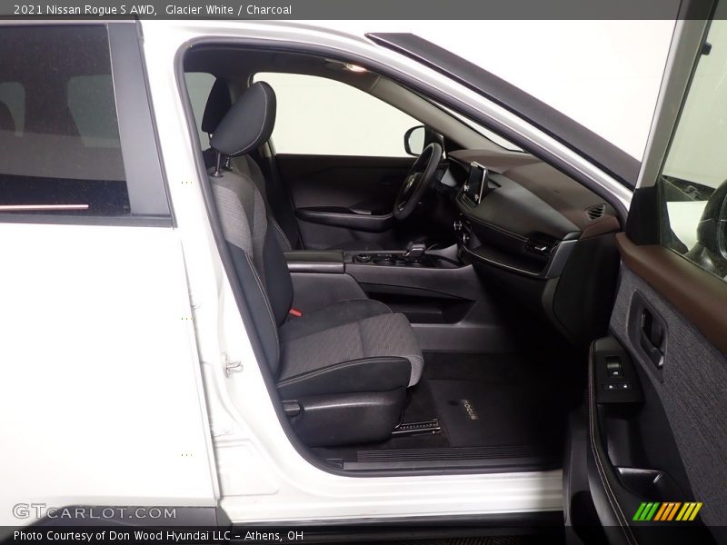 Glacier White / Charcoal 2021 Nissan Rogue S AWD