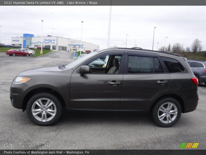 Cabo Bronze / Beige 2012 Hyundai Santa Fe Limited V6 AWD