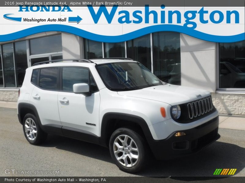 Alpine White / Bark Brown/Ski Grey 2016 Jeep Renegade Latitude 4x4