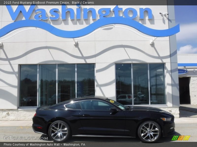 Black / Ceramic 2015 Ford Mustang EcoBoost Premium Coupe
