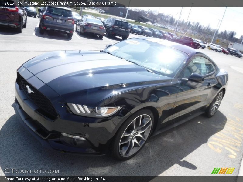 Black / Ceramic 2015 Ford Mustang EcoBoost Premium Coupe