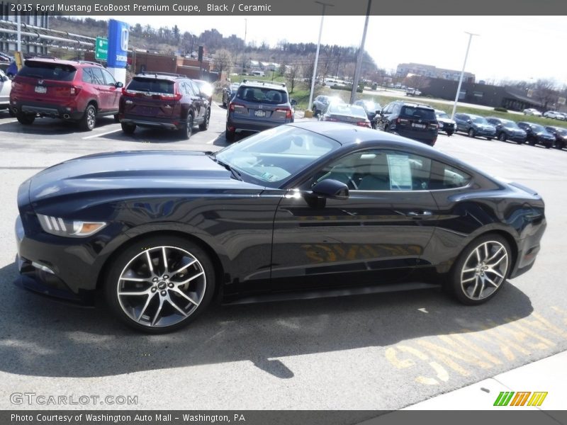 Black / Ceramic 2015 Ford Mustang EcoBoost Premium Coupe