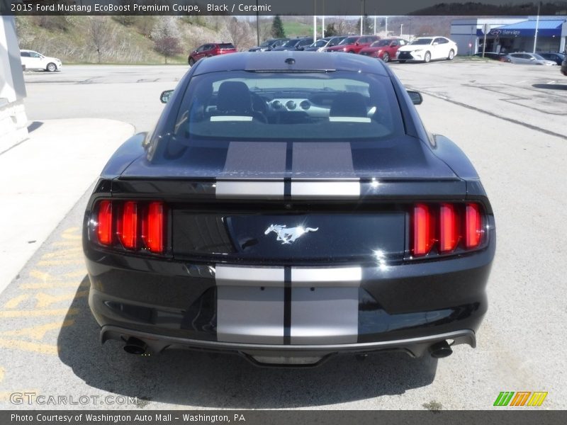 Black / Ceramic 2015 Ford Mustang EcoBoost Premium Coupe
