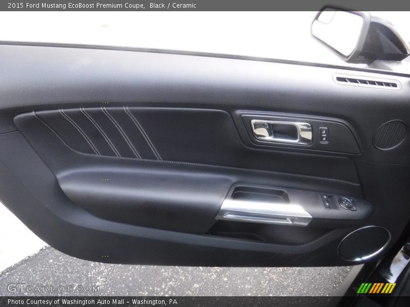 Black / Ceramic 2015 Ford Mustang EcoBoost Premium Coupe