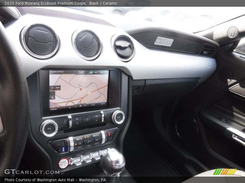 Black / Ceramic 2015 Ford Mustang EcoBoost Premium Coupe