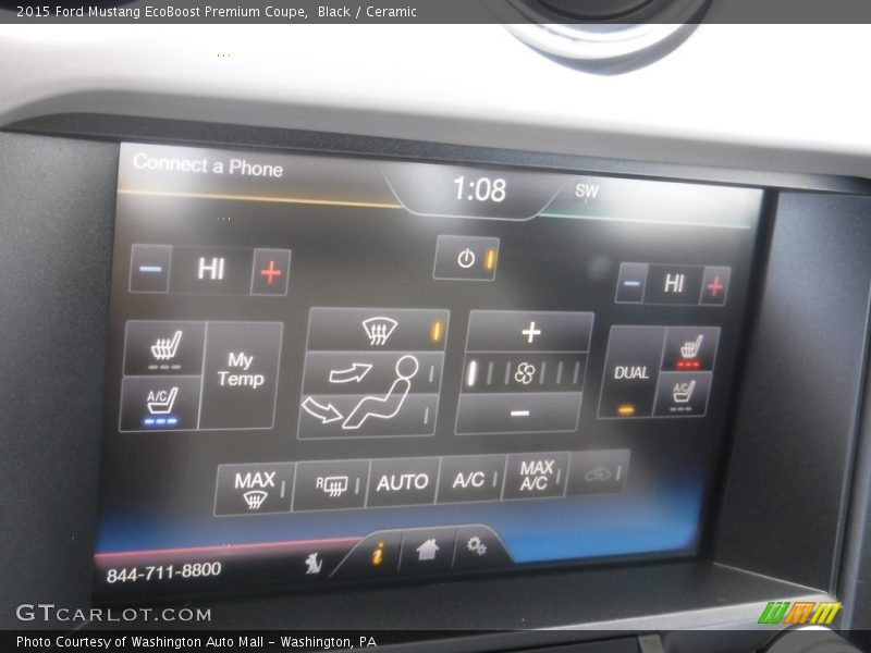 Black / Ceramic 2015 Ford Mustang EcoBoost Premium Coupe