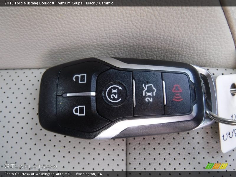Black / Ceramic 2015 Ford Mustang EcoBoost Premium Coupe