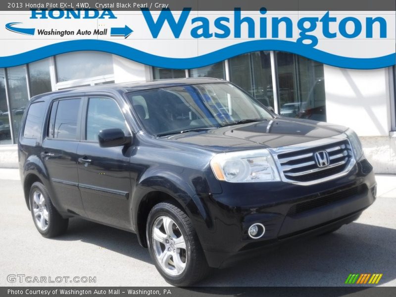 Crystal Black Pearl / Gray 2013 Honda Pilot EX-L 4WD