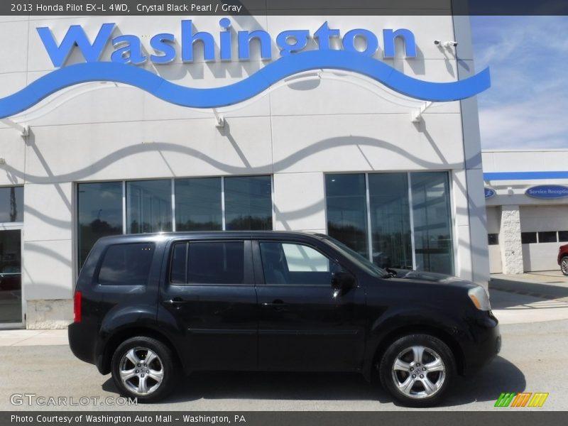 Crystal Black Pearl / Gray 2013 Honda Pilot EX-L 4WD