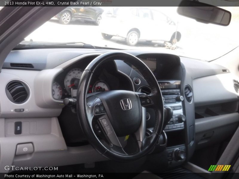 Crystal Black Pearl / Gray 2013 Honda Pilot EX-L 4WD
