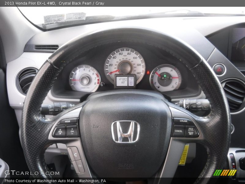 Crystal Black Pearl / Gray 2013 Honda Pilot EX-L 4WD