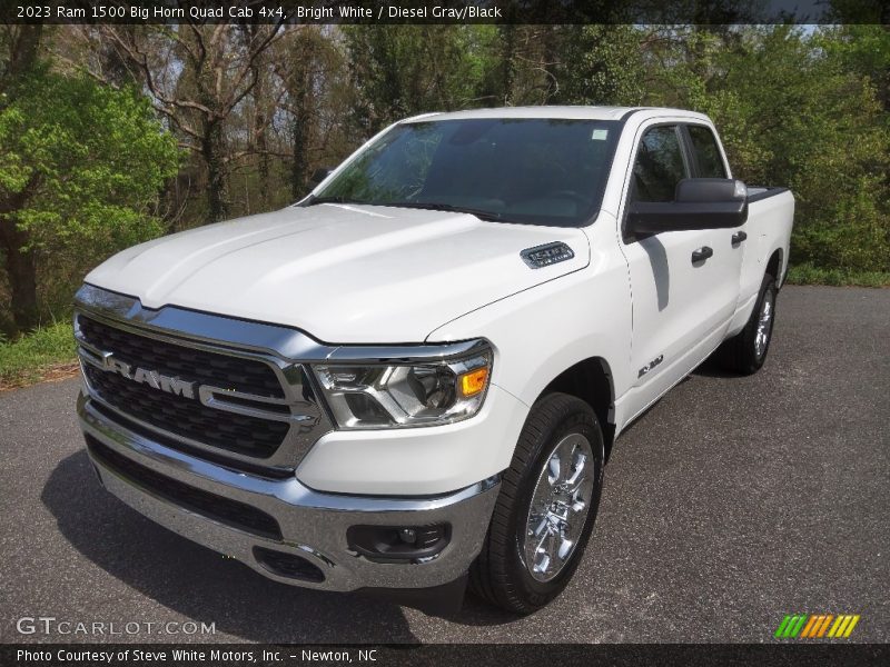 Bright White / Diesel Gray/Black 2023 Ram 1500 Big Horn Quad Cab 4x4
