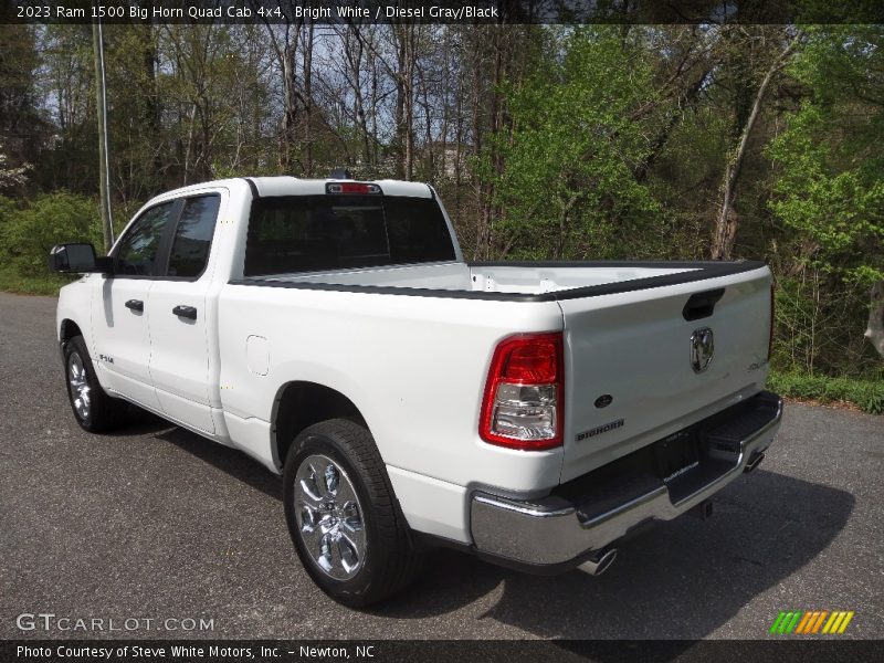 Bright White / Diesel Gray/Black 2023 Ram 1500 Big Horn Quad Cab 4x4