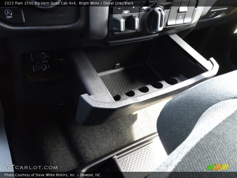 Bright White / Diesel Gray/Black 2023 Ram 1500 Big Horn Quad Cab 4x4