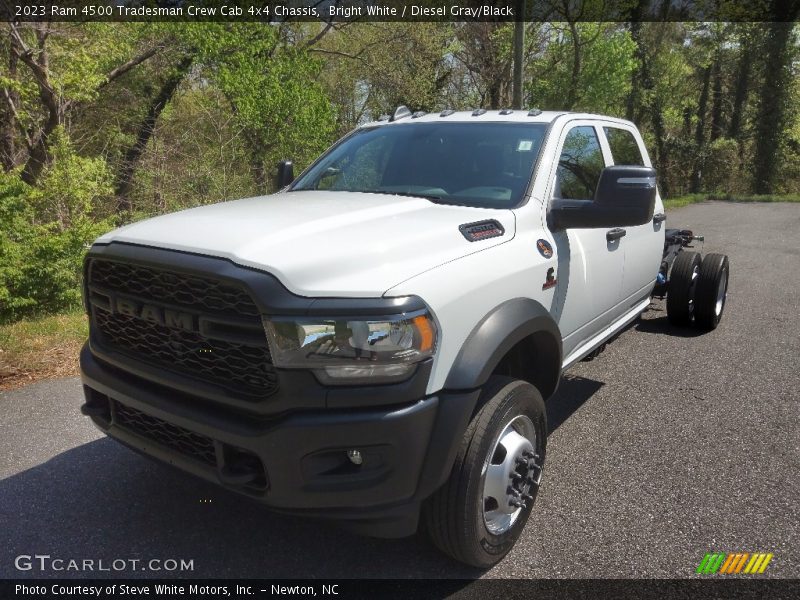 Bright White / Diesel Gray/Black 2023 Ram 4500 Tradesman Crew Cab 4x4 Chassis