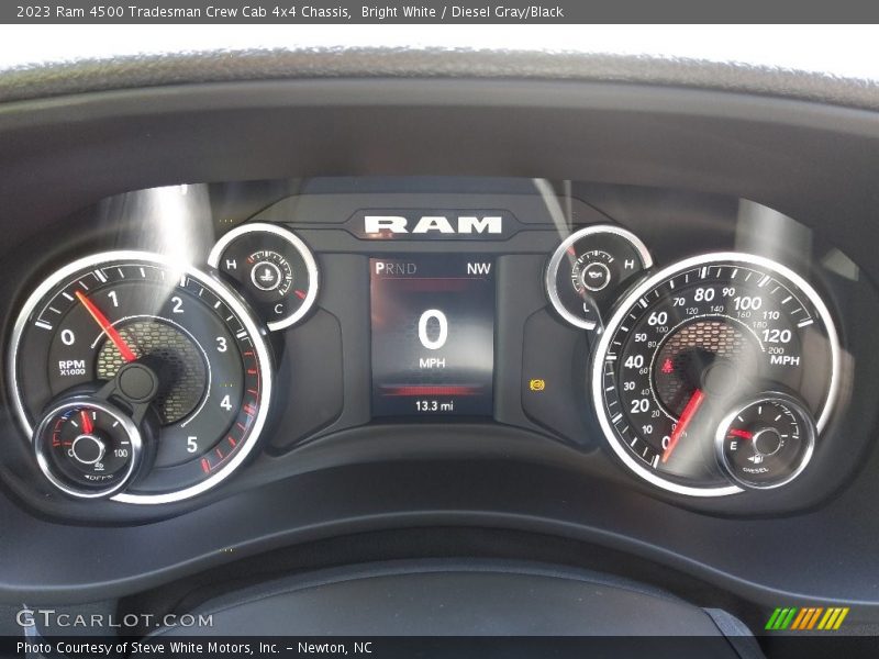 Bright White / Diesel Gray/Black 2023 Ram 4500 Tradesman Crew Cab 4x4 Chassis