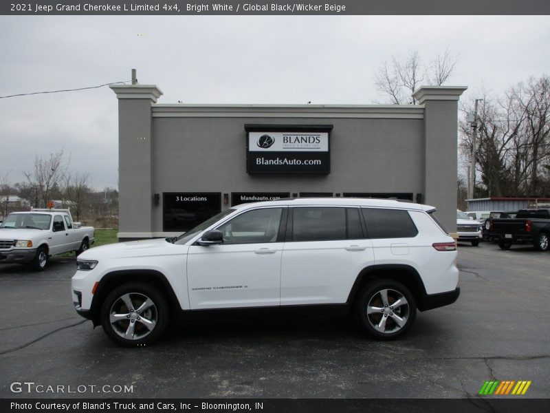 Bright White / Global Black/Wicker Beige 2021 Jeep Grand Cherokee L Limited 4x4