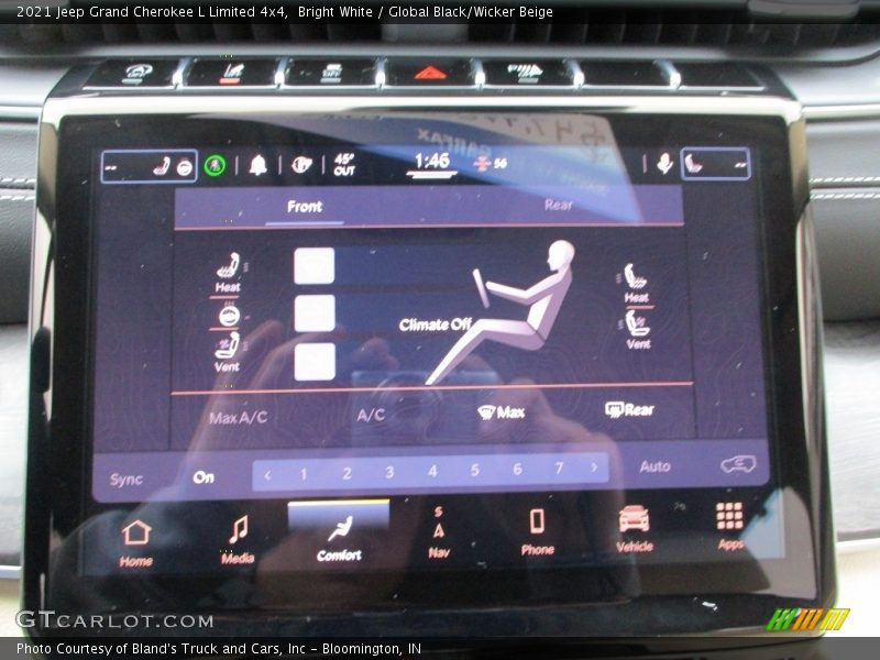 Controls of 2021 Grand Cherokee L Limited 4x4