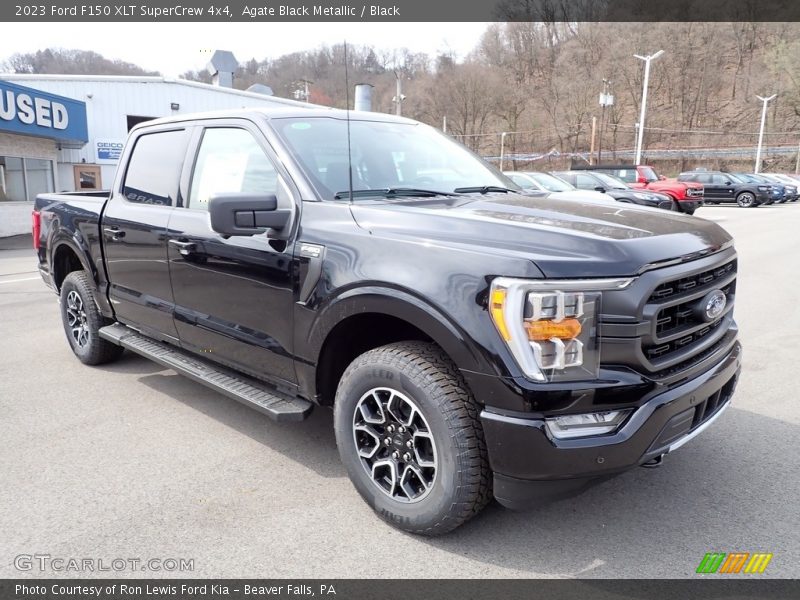 Agate Black Metallic / Black 2023 Ford F150 XLT SuperCrew 4x4