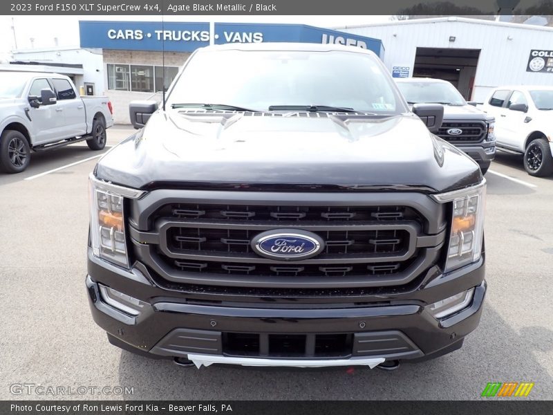 Agate Black Metallic / Black 2023 Ford F150 XLT SuperCrew 4x4