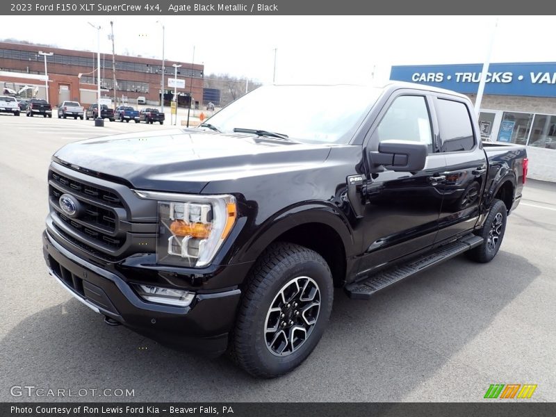 Agate Black Metallic / Black 2023 Ford F150 XLT SuperCrew 4x4
