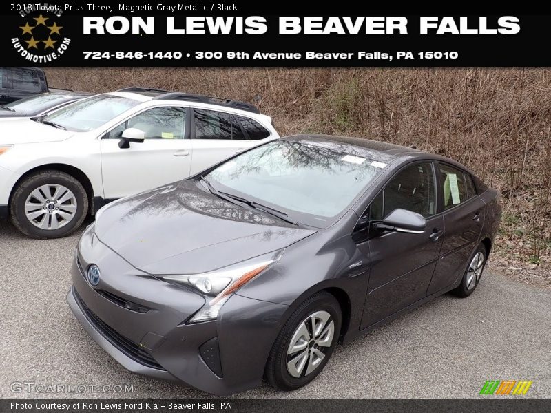 Magnetic Gray Metallic / Black 2018 Toyota Prius Three
