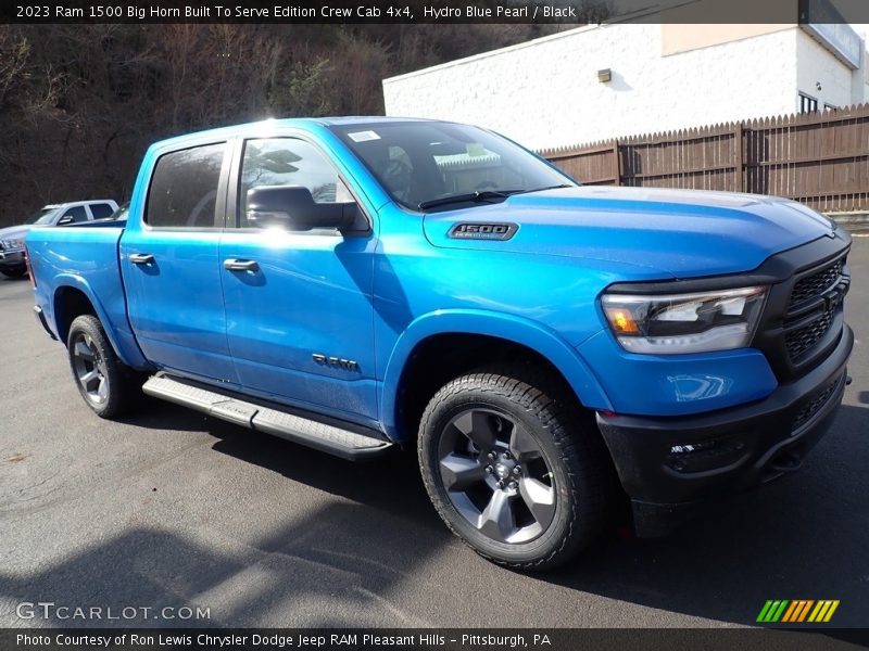 Hydro Blue Pearl / Black 2023 Ram 1500 Big Horn Built To Serve Edition Crew Cab 4x4