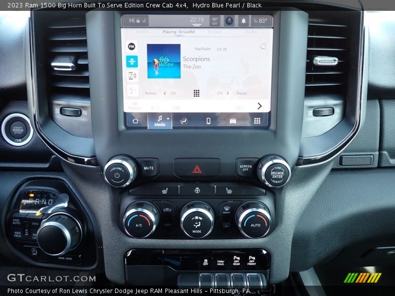 Hydro Blue Pearl / Black 2023 Ram 1500 Big Horn Built To Serve Edition Crew Cab 4x4