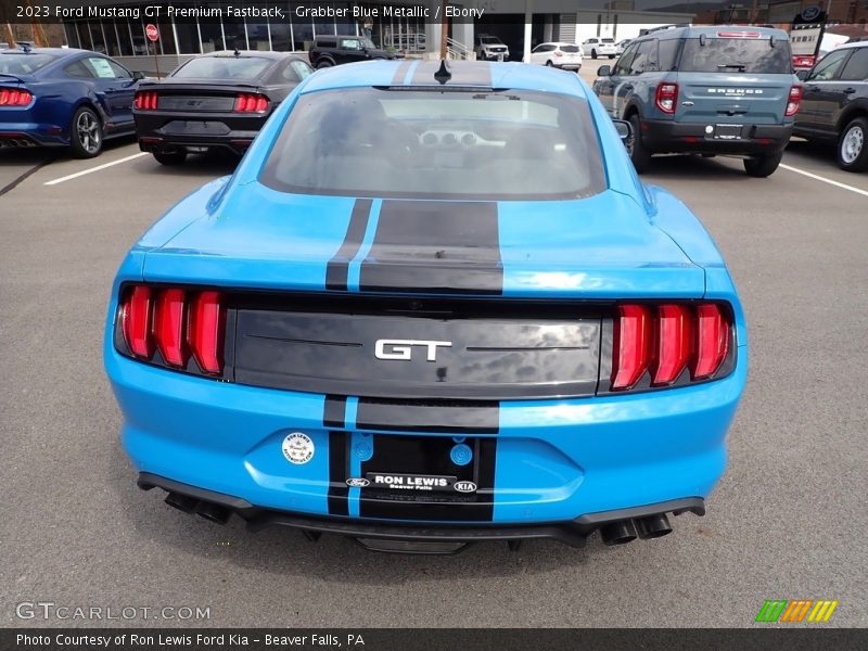 Grabber Blue Metallic / Ebony 2023 Ford Mustang GT Premium Fastback