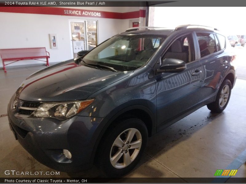 Shoreline Blue Pearl / Ash 2014 Toyota RAV4 XLE AWD