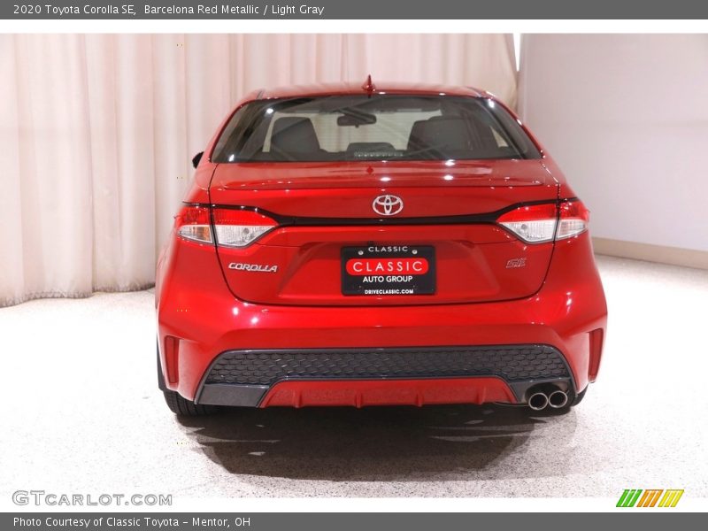 Barcelona Red Metallic / Light Gray 2020 Toyota Corolla SE