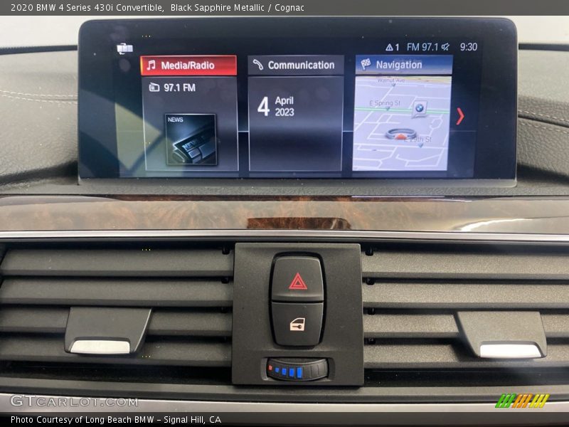 Black Sapphire Metallic / Cognac 2020 BMW 4 Series 430i Convertible