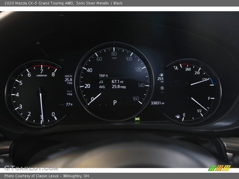 Sonic Silver Metallic / Black 2020 Mazda CX-5 Grand Touring AWD