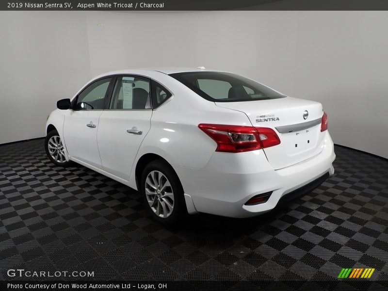 Aspen White Tricoat / Charcoal 2019 Nissan Sentra SV