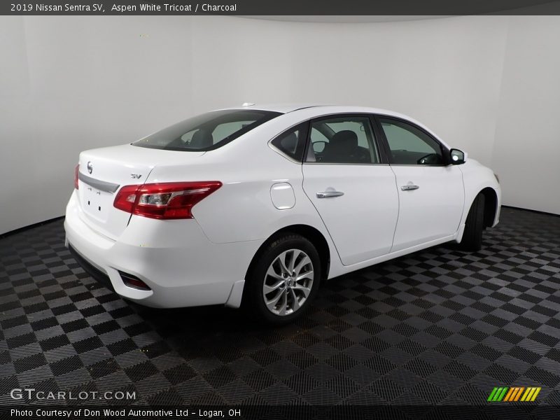 Aspen White Tricoat / Charcoal 2019 Nissan Sentra SV