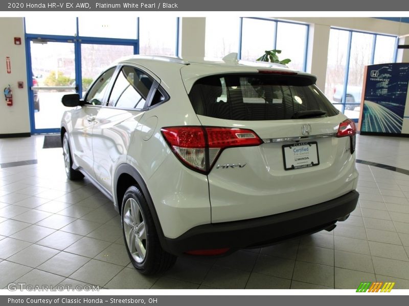 Platinum White Pearl / Black 2020 Honda HR-V EX AWD